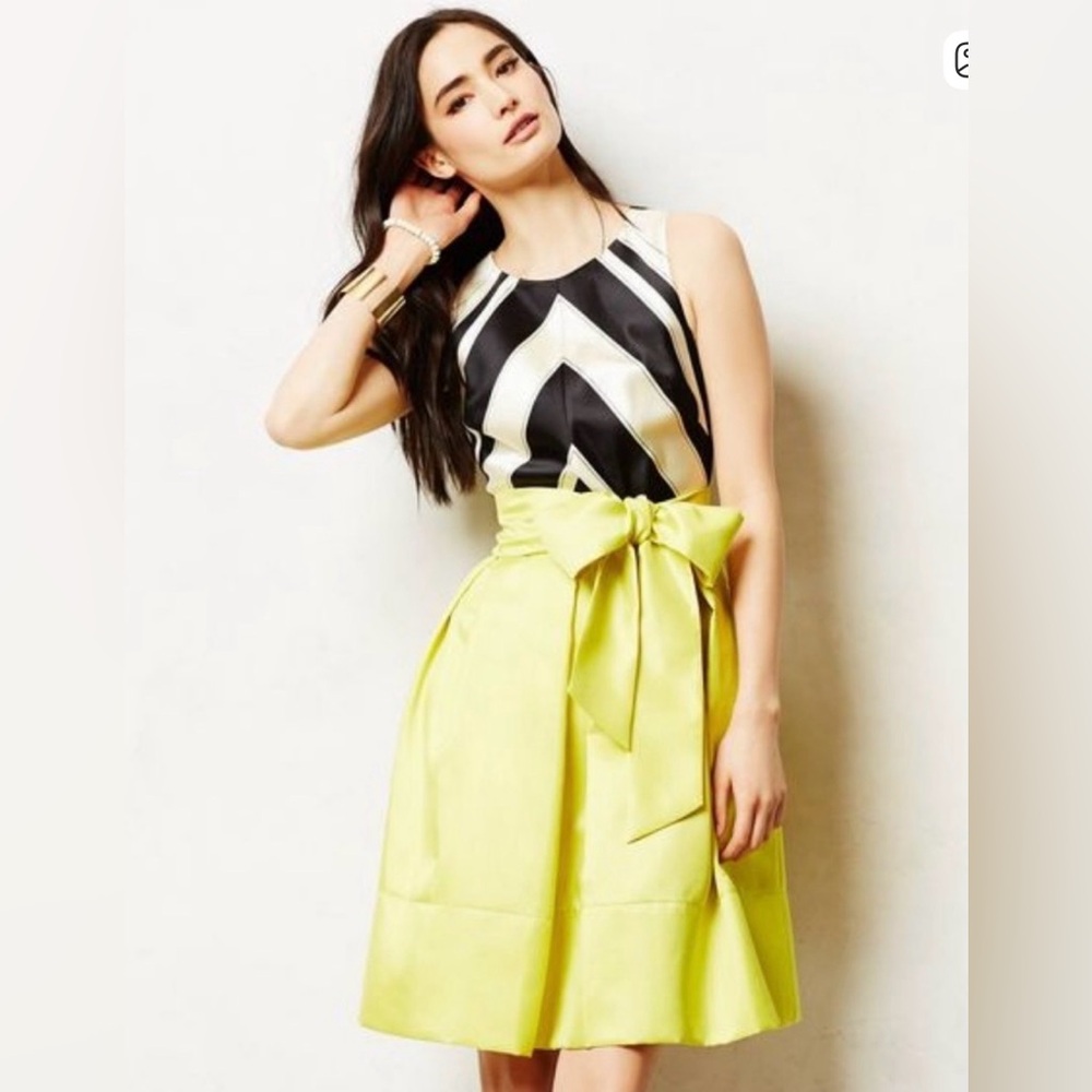 Moulinette Soeurs Vibrant Yellow A-Line Skirt